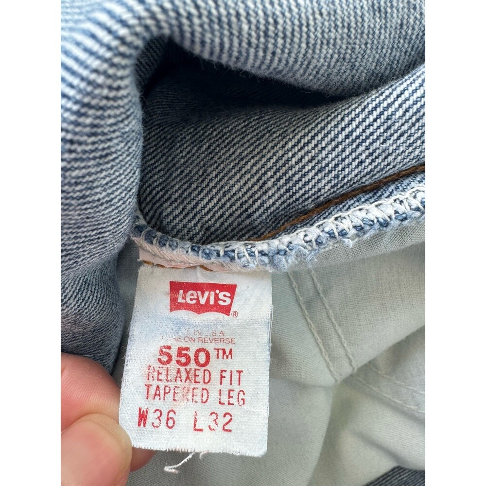 Levi's 550 Men's Orange Tab Jeans Size 36x32 Relaxed Fit Tapered Leg - Picture 7 of 8